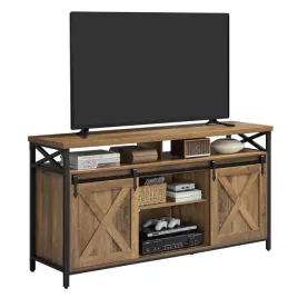 komoda-pod-telewizor-rtv-147cm-brazowa-loft-rustykalna-przesuwne-drzwiczki