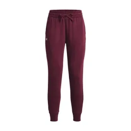 spodnie-treningowe-damskie-under-armour-rival-fleece-dark-maroon-white-l