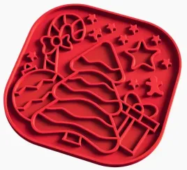fiboo-miska-mata-choinka-xmas-spowalniajaca-dla-psa-czerwona-19x19-cm
