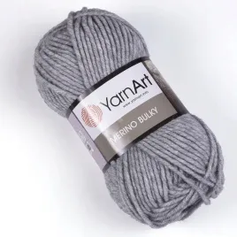 yarnart-merino-bulky-282-szary-gruba