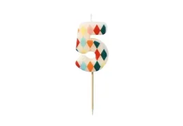 swieczka-urodzinowa-cyfra-5-romby-55-cm-styl-cyrkowy-cyrk-urodziny-romb