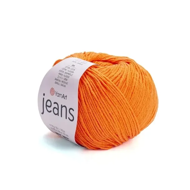 YarnArt Jeans 77 neonowy pomarańczowy