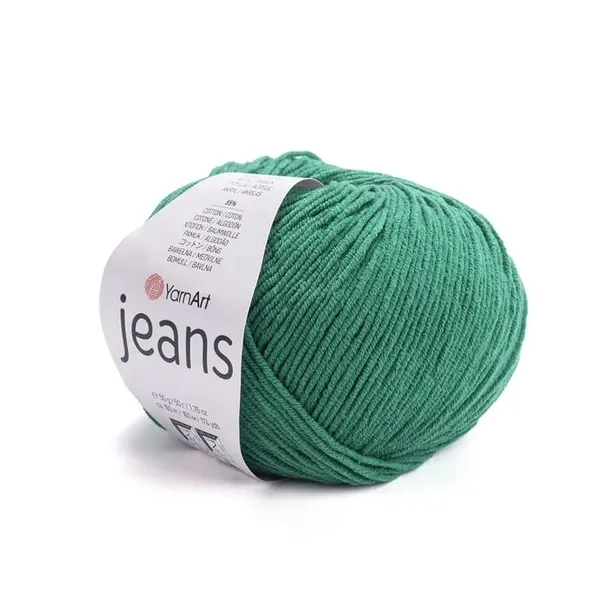 YarnArt Jeans 52 zielona choinka