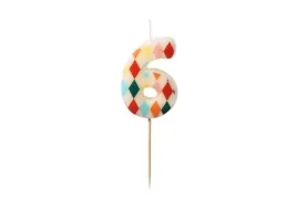 swieczka-urodzinowa-cyfra-6-romby-55-cm-styl-cyrkowy-cyrk-urodziny-romb