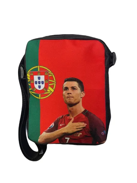 Ronaldo Portugalia CZERW torba torebka listonoszka z regulowanym paskiem