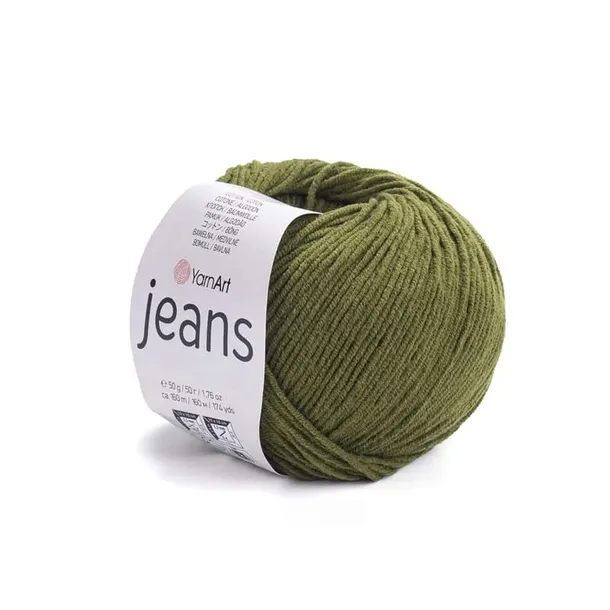 YarnArt Jeans 82 zielony wojskowy