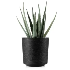 doniczka-okragla-czarna-z-materialowym-obiciem-20cm-nowoczesna-elegancka