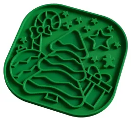 fiboo-miska-mata-choinka-xmas-spowalniajaca-dla-psa-zielona-19x19-cm