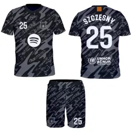 szczesny-barcelona-szary-komplet-koszulka-spodenki-rozmiar-110