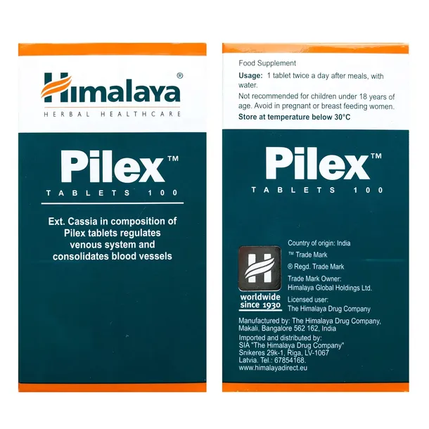 Himalaya PILEX 100 tab. WYLECZ HEMOROIDY