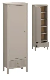 regal-wysoki-zamkniety-z-polkami-do-salonu-minimalistyczny-1d1s-taupe-kleo