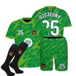 szczesny-barcelona-zielony-komplet-koszulka-spodenki-getry-rozmiar-152
