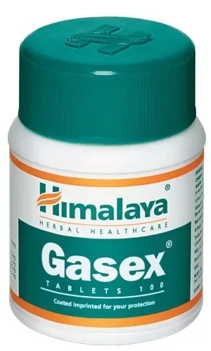 Himalaya Gasex 100 tabletek na Trawienie Wzdęcia i Gazy Naturalne Składniki