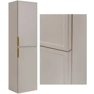 Szafka Łazienkowa Wisząca Słupek Kaszmir 136 cm Ramka fronty MDF