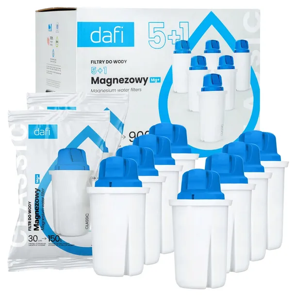Filtry magnezowe Dafi Classic MG+ do dzbanka filtrującego szklanego 8x