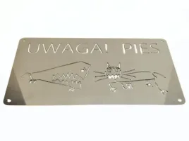 tabliczka-uwaga-pies-stal-nierdzewna
