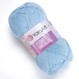 yarnart-flowers-unicolor-755-blekitny-z-bawelna