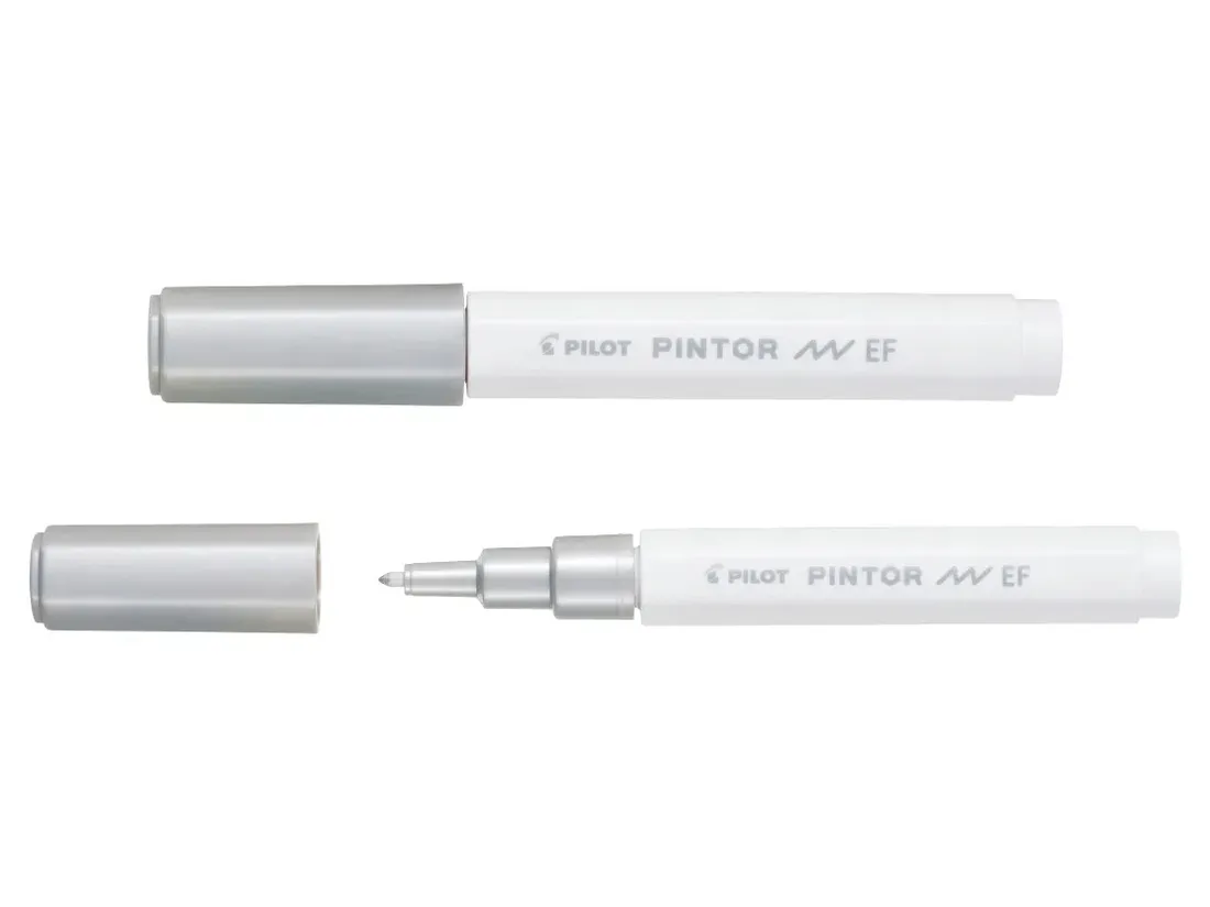 pilot-marker-pintor-ef-srebrny-stan-nowy