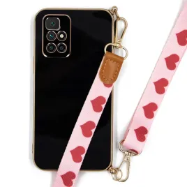 etui-do-xiaomi-redmi-10-joless-black-case-czarny-piekna-rozowa-smycz-serca