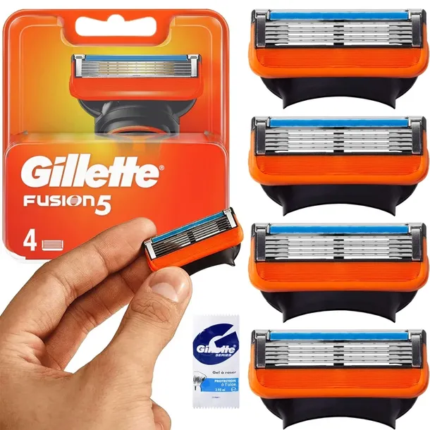 GILLETTE FUSION 5 WKŁADY NOŻYKI OSTRZA DO GOLENIA MASZYNKI ORYGINALNE 4 SZT