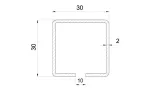 prowadnica-30x30mm-do-rolek-profil-o-sciance-2mm-stan-nowy