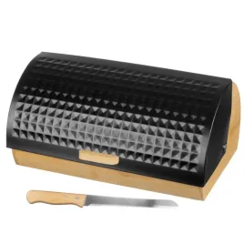 duzy-chlebak-metalowy-drewniany-pojemnik-na-zywnosc-czarny-noz-do-chleba