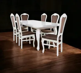 bialy-zestaw-stol-rozkladany-90x160-240-i-6-krzesel-ludwik