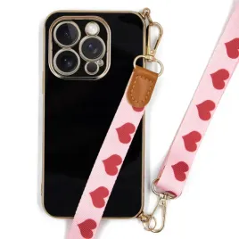 etui-do-iphone-15-pro-joless-black-czarny-piekna-rozowa-smycz-serca-milosc