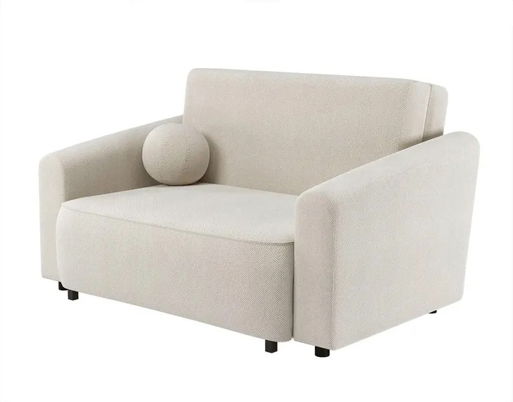 Sofa rozkładana NESSO 110 cm 1DL Curio 09 jasny beż