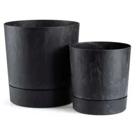 doniczki-czarne-imitacja-betonu-z-podstawka-donica-plastikowa-zestaw-2szt