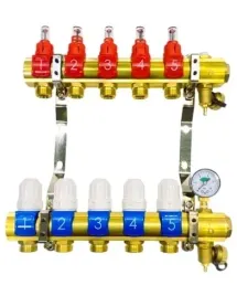 rozdzielacz-5-sekcji-do-podlogowki-ogrzewania-podlogowego-manual-manometr