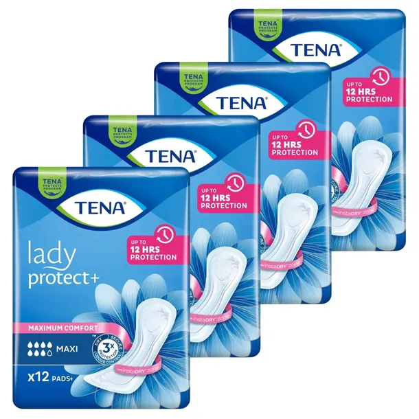 WIELOPAK 12x12szt Podpaski TENA LADY MAXI CHŁONNE wkładki dla kobiet