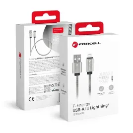 forcell-kabel-usb-do-iphone-lightning-8-pin-24a-12w-metal-c236-1m-srebrny