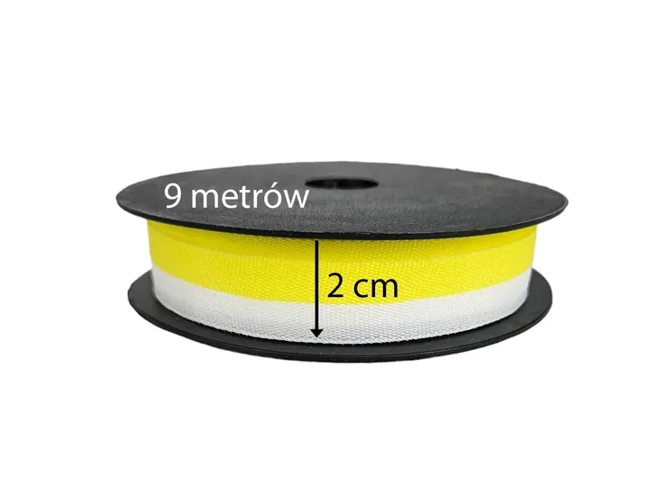Kotylion, tasiemka flaga Watykan PAPIESKA 20mm / 9metrów
