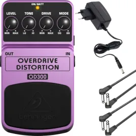 efekt-gitarowy-behringer-od300-overdrive-zasilacz-9v-2x-kabel-30cm-zestaw