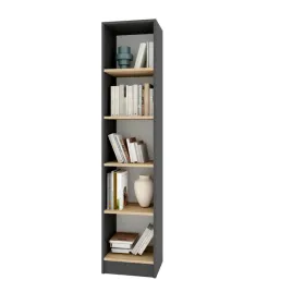 regal-na-ksiazki-z-polkami-antracyt-dab-artisan-5-polek-segregatory-40-cm