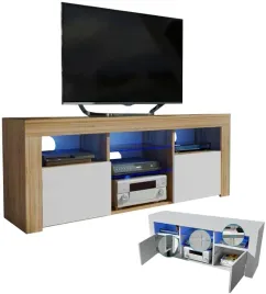 szafka-rtv-pod-telewior-140-150-dab-wotan-drzwiczki-bialy-mat-145cm