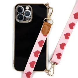 etui-do-iphone-13-pro-max-joless-black-czarny-piekna-rozowa-smycz-serca