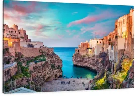 obraz-na-plotnie-polignano-a-mare-wlochy-widok-zatoka-do-salonu-120x80