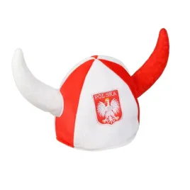 czapka-rogi-bialo-czerwoni-dla-kibica-mecz-sport-polska-druzyna