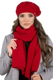 vivisence-7005kmpl-czerwony-rozmiar-uniwersalny-komplet-beret-szalik