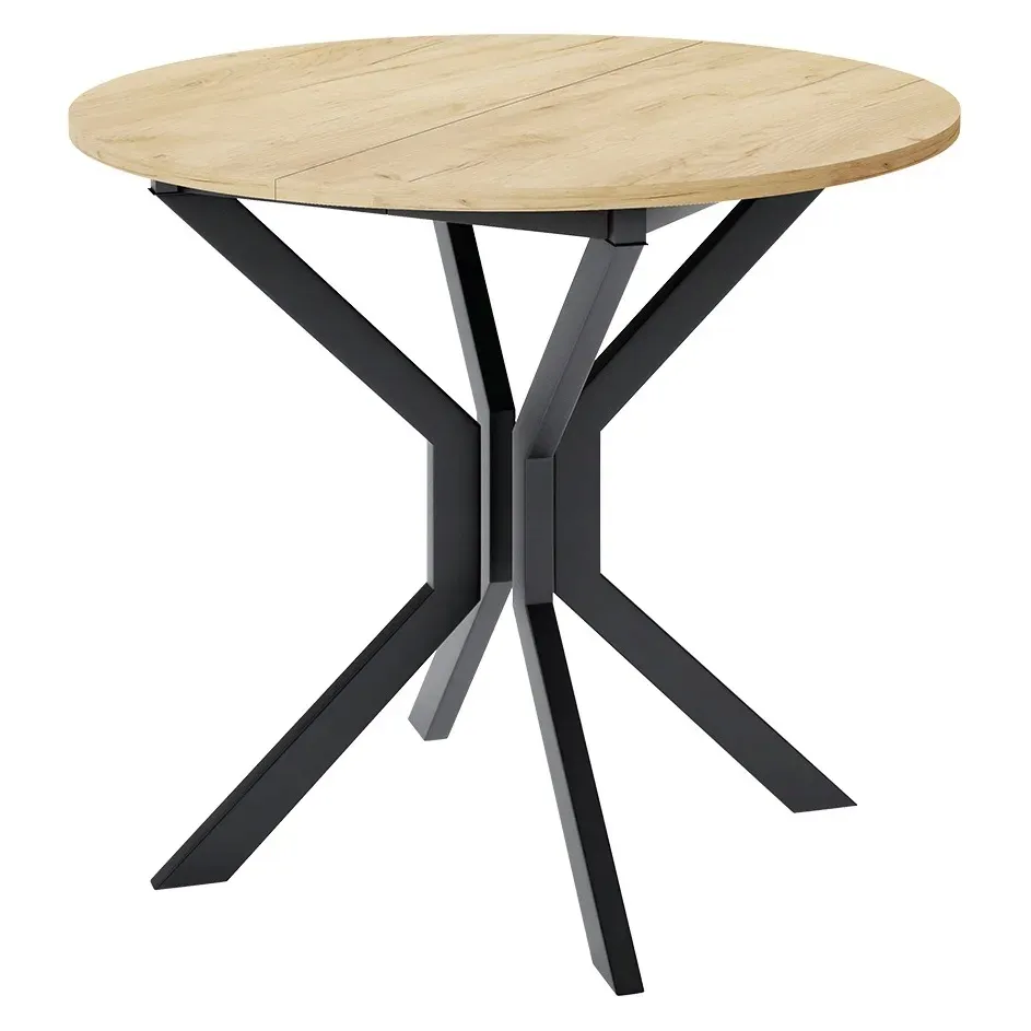 stol-okragly-dionis-90-cm-rozkladany-loft-marmurek-stan-nowy