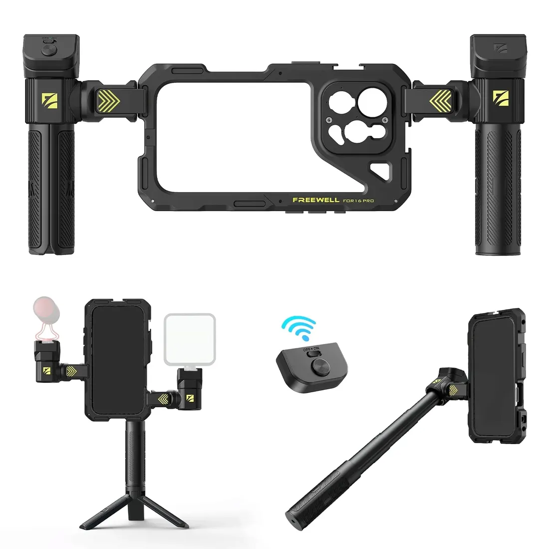 klatka-operatorska-do-iphone-16-pro-freewell-genius-rig-pilot-bluetooth-stan-nowy