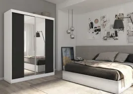 szafa-przesuwna-garderoba-160-cm-mokka-z-lustrem