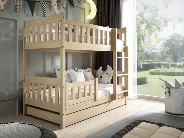 Łóżko piętrowe dla dwójki dzieci 160x80 LILA + materace GRATIS