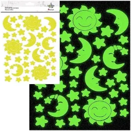naklejki-fluorescencyjne-swiecace-w-ciemnosci-gwiazdy-slonce-39szt-titanum
