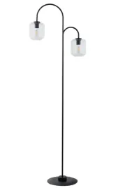 lampa-podlogowa-nowoczesna-minimalistyczna-czarna-dwa-szklane-klosze-sigma