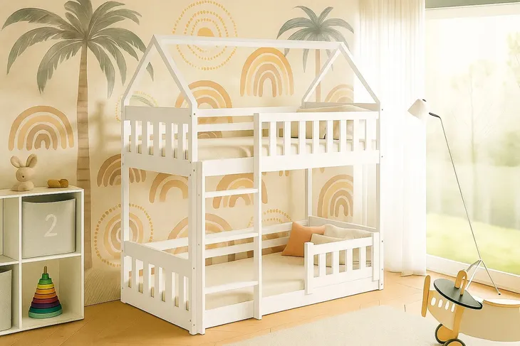 Łóżko piętrowe DOMEK ZUZIA SLIM 160x80 bez materacy