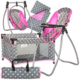 lozeczko-dla-lalek-posciel-krzeselko-do-karmienia-hustawka-duzy-zestaw