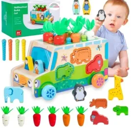 drewniany-sorter-klockow-sorter-auto-z-warzywami